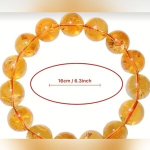 Amber Citrine Beaded Bracelet Unisex